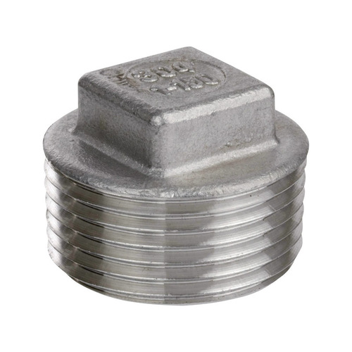 Square Head Plug 2" MIP X 2" D MPT Stainless Steel