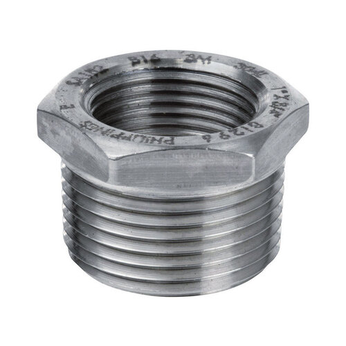 Hex Bushing 2" MPT T X 1-1/2" D FPT Stainless Steel