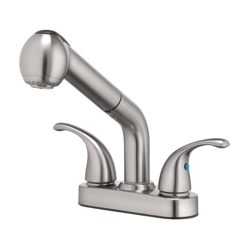 Laundry Faucet Essentials Two Handle Brushed Nickel Brushed Nickel