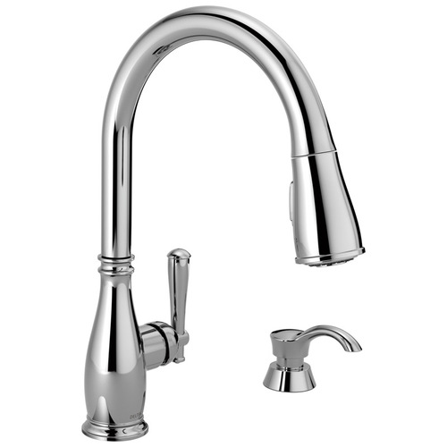 Delta 4893533 PullDown Kitchen Faucet Charmaine One Handle Chrome Chrome