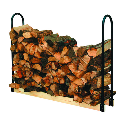 PANACEA 15206 Log Rack Black Powder Coated Steel Powder Coated