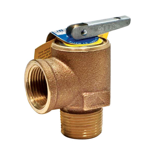 Watts M335M2030 Boiler Pressure Relief Valve 3/4" FPT X 3/4" MPT Brass