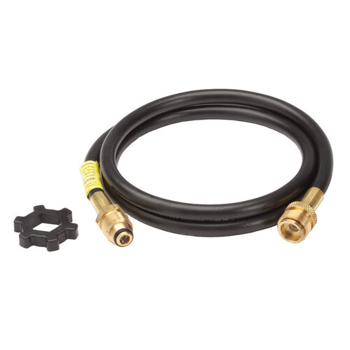 Mr. Heater F273704 Hose Assembly 1" D X 10 ft. L Brass/Plastic Male Throwaway Cylinder Thread x Excess Flow Soft Nose P Black/Gold