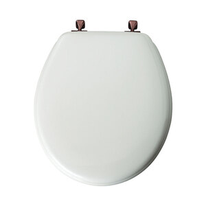 Mayfair by Bemis 44OR-000 Toilet Seat Round White Molded Wood Gloss