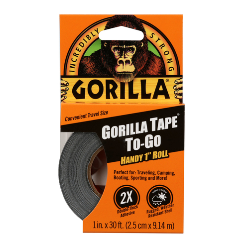 Gorilla 6100109 Duct Tape 1" W X 30 ft. L Black Black