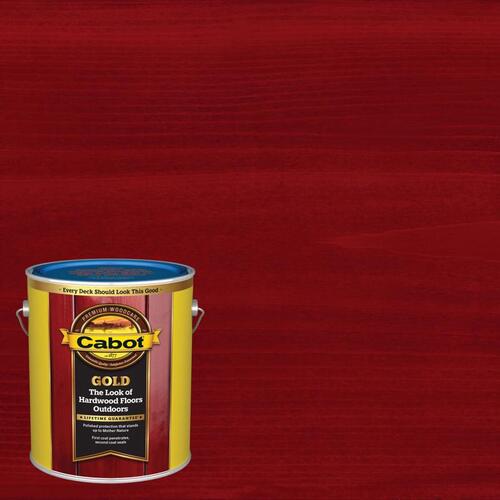 Cabot 1595941 Deck Varnish Gold Low VOC Satin Fireside Cherry OilBased