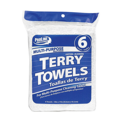 PROLINE 1601723-XCP24 Terry Towels Cotton 14" W X 17" L - pack of 24