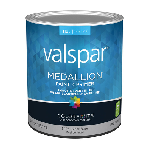 Valspar 1602580 Paint Medallion Flat Clear Base Interior 1 qt