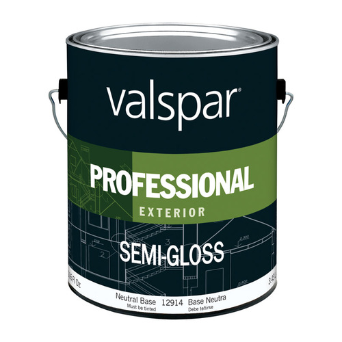 Professional 045.00.007 Exterior Paint, Semi-Gloss, 1 gal Neutral Base