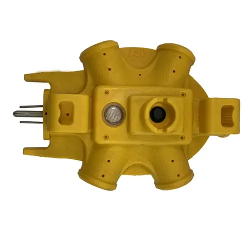 Adapter Grounded 5 outlets Yellow