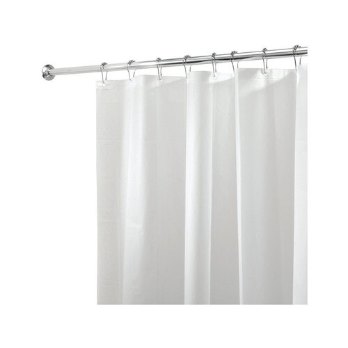 Shower Curtain Liner 72" H X 72" W White Solid PEVA White