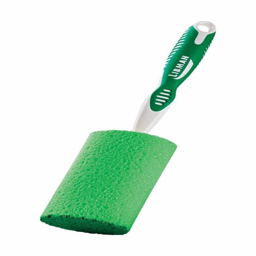 Dish Brush 2.25" W Soft Bristle 7" Rubber Handle Green/White