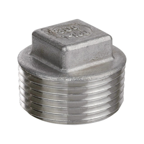 Square Head Plug 1-1/2" MIP T Stainless Steel