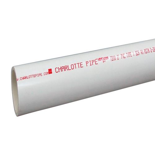 Charlotte Pipe PVC 7112 1000HC Pipe Charlotte Schedule 40 PVC 1-1/2