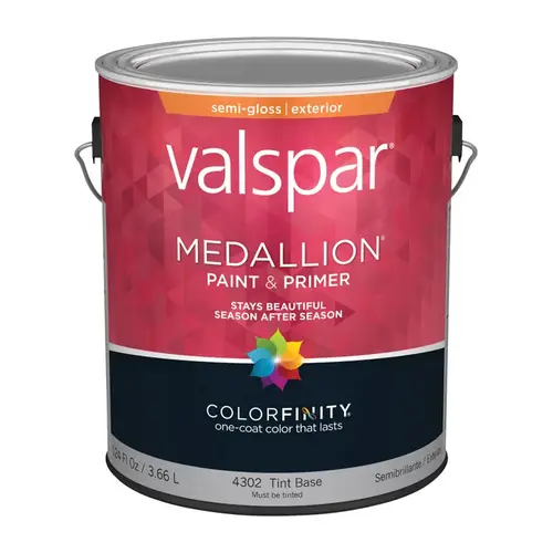 Medallion 4300 027.000.007 Latex Paint, Semi-Gloss, 1 gal Package - pack of 4