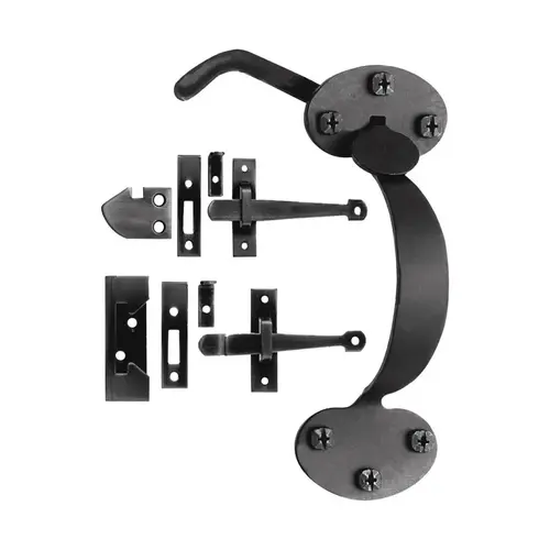 Acorn AT9BR Rim Latch Matte Black Forged Iron Matte