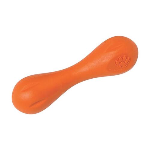 West Paw ZG010TNG Chew Dog Toy Zogoflex Orange Hurley Bone Plastic Small in. Orange