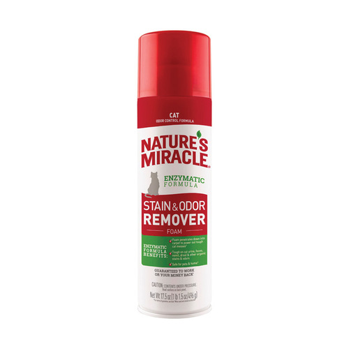 Nature's Miracle P-68341 Enzyme Stain And Odor Remover Nature's Miracle Cat Foam 17.5 oz