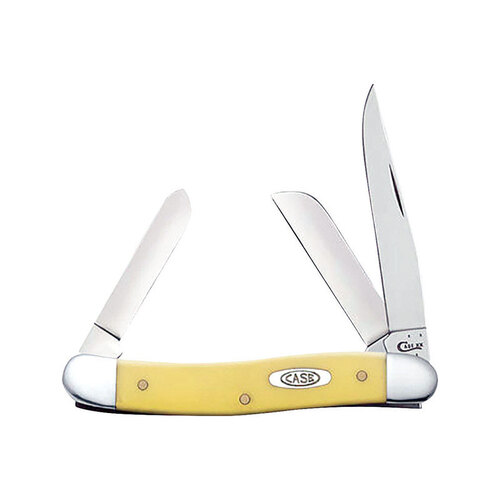 Pocket Knife Stockman Yellow Chrome Vanadium 3.5"