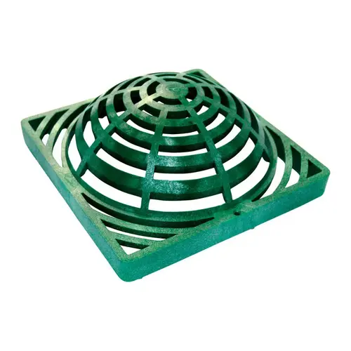 Atrium Grate 9" Green Square Polyolefin Green