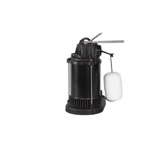 Submersible Sump Pump 1/2 HP 4,300 gph Thermoplastic Vertical Float Switch AC