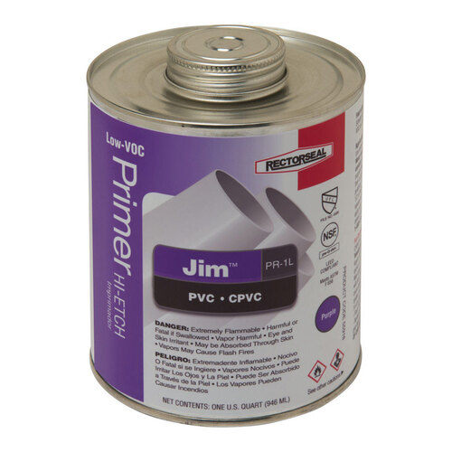 RectorSeal 4599577 Primer and Cement Jim Purple For CPVC/PVC 32 oz Purple