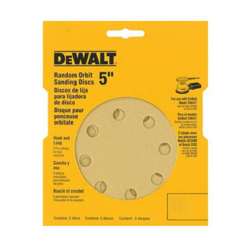 DEWALT DW4307 Sanding Disc 5" Aluminum Oxide Hook and Loop Assorted Grit