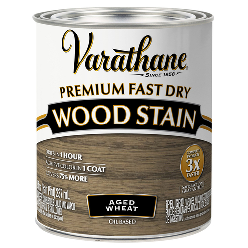 Fast Dry Wood Stain Premium Aged Wheat Oil-Based Urethane Modified Alkyd 0.5 pt Aged Wheat