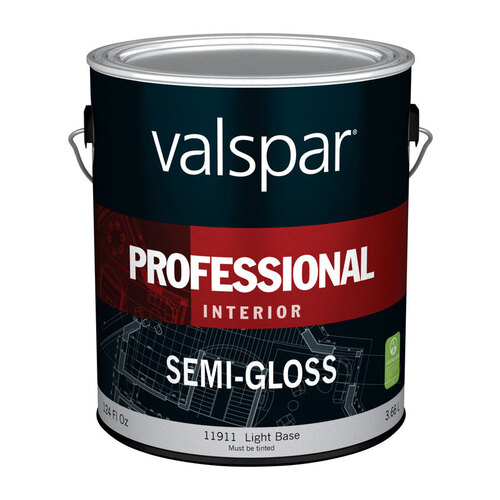 045.00.007 Interior Paint, Semi-Gloss, Light Base, 1 gal Can - pack of 4