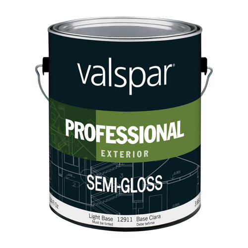 Professional 12900 Series 045.00.007 Exterior Paint, Semi-Gloss, Light Base, 1 gal - pack of 4