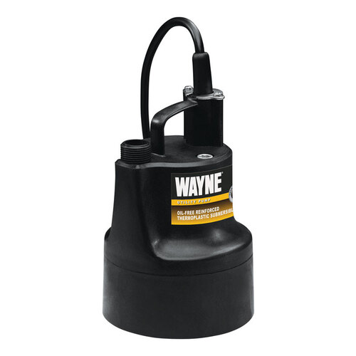 Wayne GFU110 Utility Pump 1/10 HP 660 gph Thermoplastic Switchless