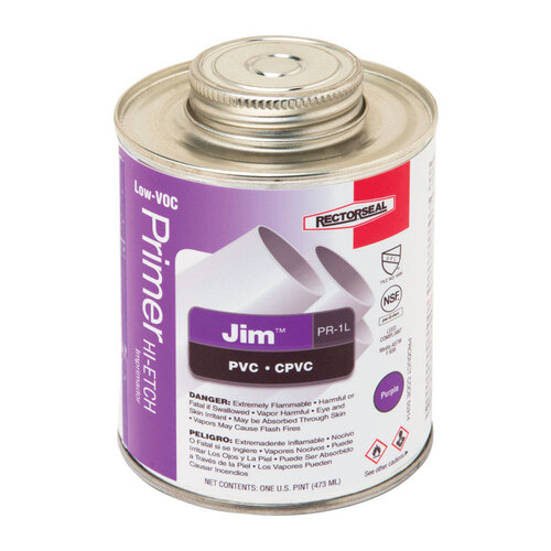 RectorSeal 55914 Primer and Cement Jim Purple For CPVC/PVC 16 oz Purple