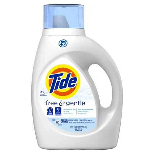 Laundry Detergent Free & Gentle No Scent Liquid 46 oz - pack of 6