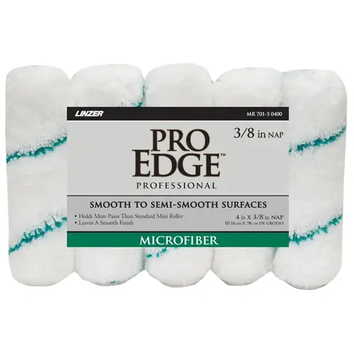 Paint Roller Cover Better Fabric 4" W X 3/8" S Mini White - pack of 6