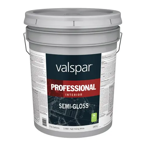 Professional 045.00.008 Interior Paint, Semi-Gloss, Light Base, 5 gal Pail