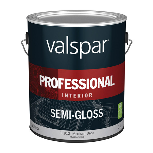 045.00.007 Interior Paint, Semi-Gloss, Medium Base, 1 gal Can