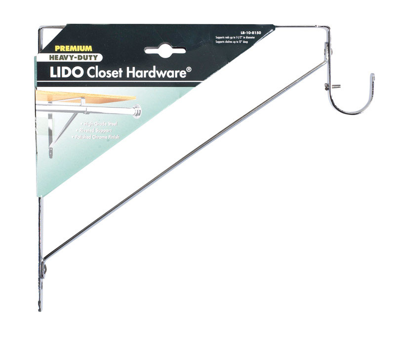 Lido LB-10-8150A Shelf Divider 10-1/2" H X 1" W X 11" L Chrome Silver