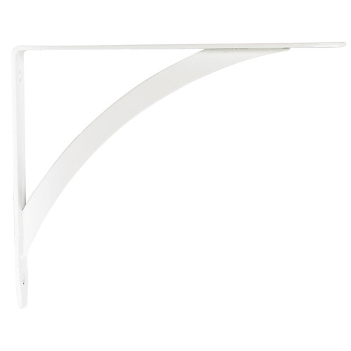 Bracket John Sterling White Steel Decorative 12 Ga. 7" L 100 lb Powder-Coated - pack of 10