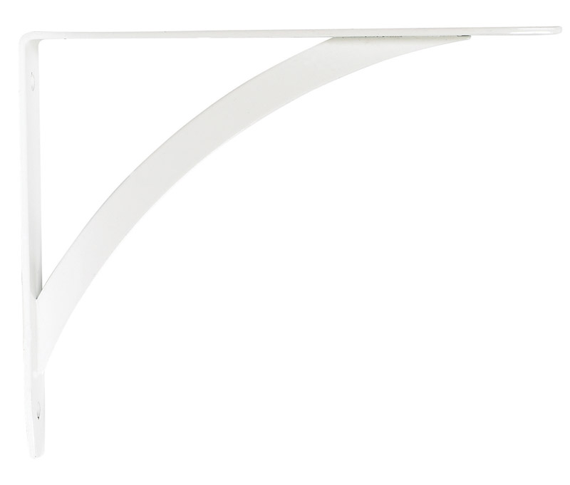 Knape & Vogt RP-0053-7WT Bracket John Sterling White Steel Decorative 12 Ga. 7" L 100 lb Powder-Coated