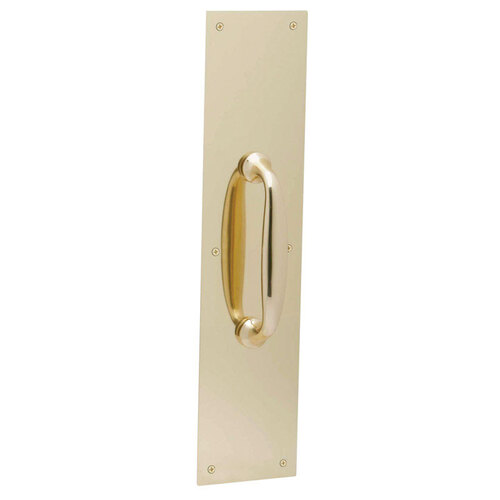 SC8400 Series Pull Plate, 3-1/2 in W, 15 in H, Brass