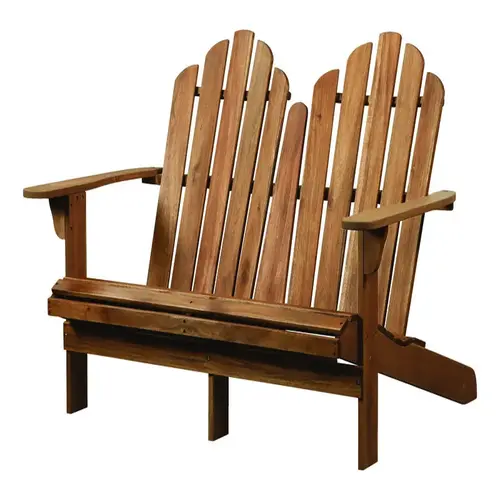 Linon Home Decor 21158T3601KDU Patio Bench Tahoe Brown Wood Adirondack 37.99" H X 52.36" L X 37.4" D