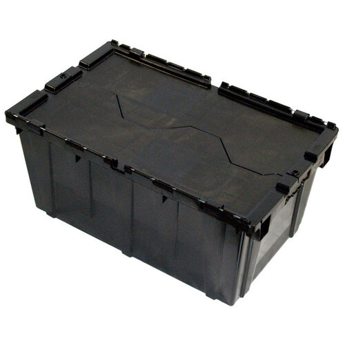 Storage Tote Nestable 12.5" H X 16.6" W Stackable Black