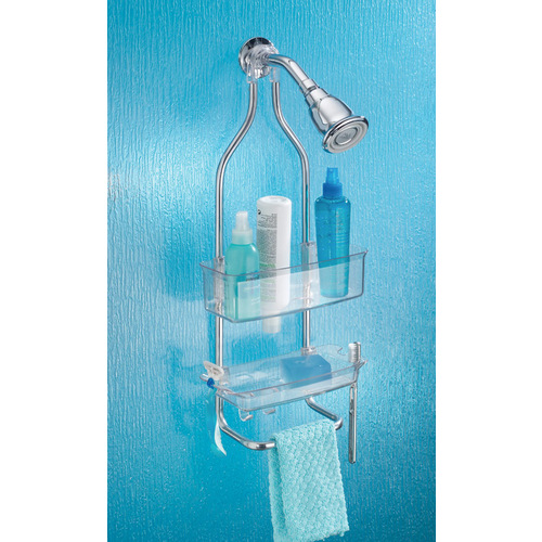 InterDesign Zia Metro Shower Caddy XL - SS & Clear - Main Street