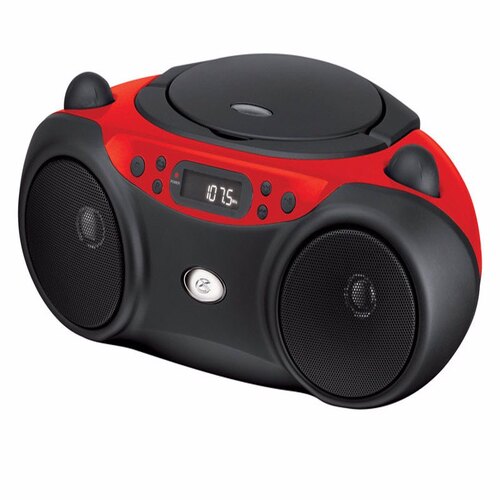 GPX BC232R CD Player and Boombox Black/Red