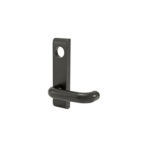 8500 Narrow Stile Locking Outside Lever Trim for a 2" Thick Door with a Round Handle Dark Bronze