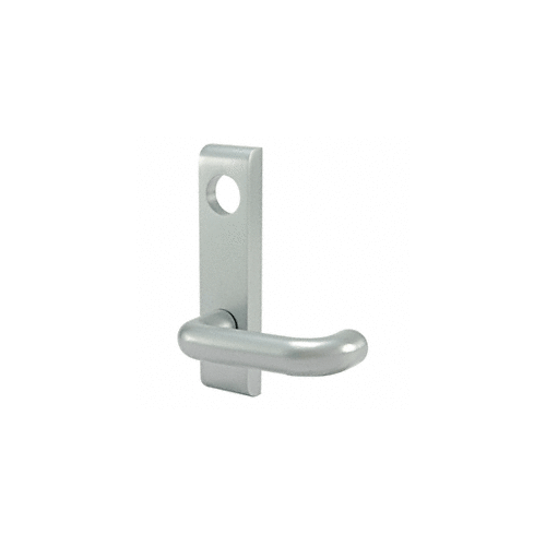 8500 Narrow Stile Locking Outside Lever Trim for a 2" Thick Door with a Round Handle Aluminum Finish