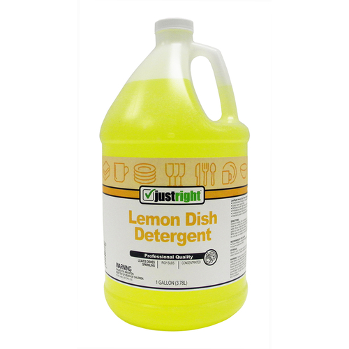 Dish Soap Just Right Lemon Scent Liquid 1 gal - pack of 4