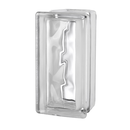 Seves 122668-XCP6 Glass Block 8" H X 4" W X 4" D Nubio Allbend - pack of 6