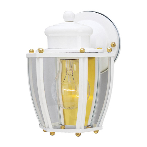 Westinghouse 66962 Wall Lantern Semi-Gloss Gold/White Switch Incandescent Semi-Gloss