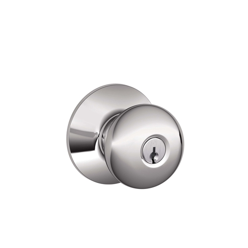 Schlage Residential F51APLY625 Entry Knobs Plymouth Polished Chrome 1-3/4" Polished Chrome